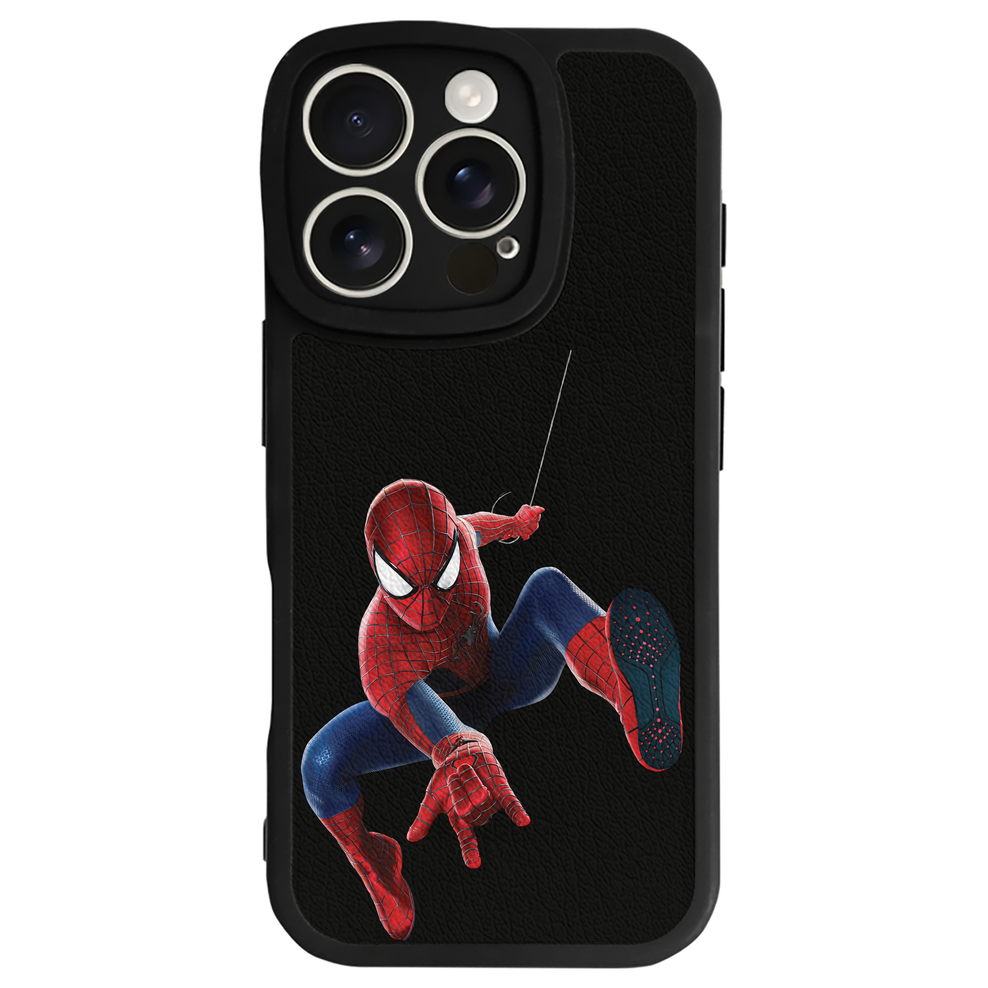 Spider Man スパイダーマン 【iPhone 16シリーズ対応】シリコンスマホケース（レザー調） 材質：シリコン